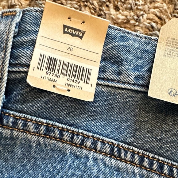 Blue Denim Midi Skirt Levi’s NWT with side slit - Picture 6 of 9